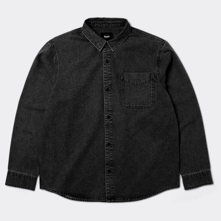 huf-carson-overdyed-denim-long-sleeve-shirt-bu00287-black