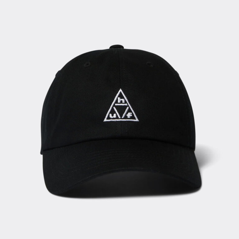 huf-triple-triangle-6-panel-curved-visor-hat-ht00968-bkwht-black-1