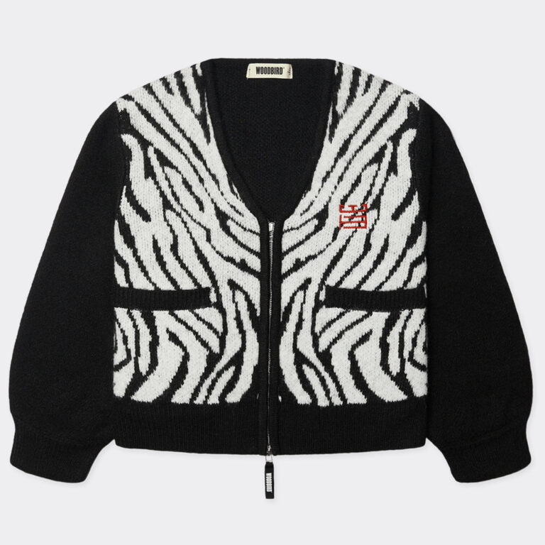 woodbird-wbfen-zebra-zip-cardigan-2635-808-black-white